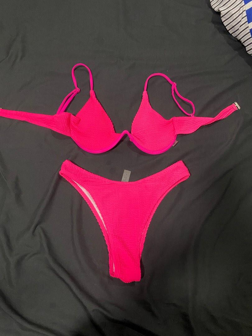 2 pc swimsuit in neon pink (Category: Bikinis & Swimsuits) located in Makati City. Submitted by dhaneclutter (Listing ID 1189154047, Image 1). Description: Best fit : Medium.
