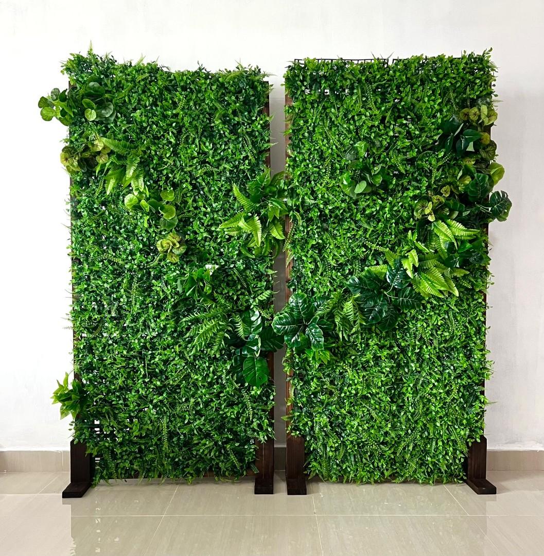 2x artificial leaves backdrop, Furniture & Home Living, Home Decor
