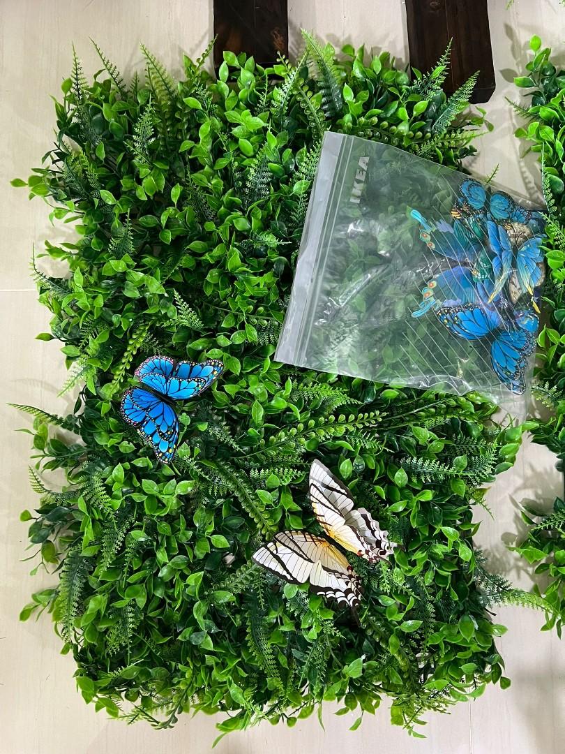 2x artificial leaves backdrop, Furniture & Home Living, Home Decor