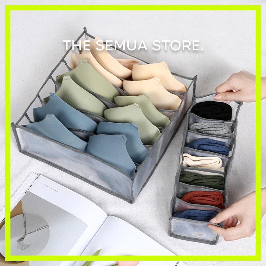 Grey)7 or 16 Grids Foldable Underwear Storage Organizer/Bra Storage  Box/Socks Storage Holder/Closet Organizer, Furniture & Home Living, Home  Improvement & Organisation, Storage Boxes & Baskets on Carousell