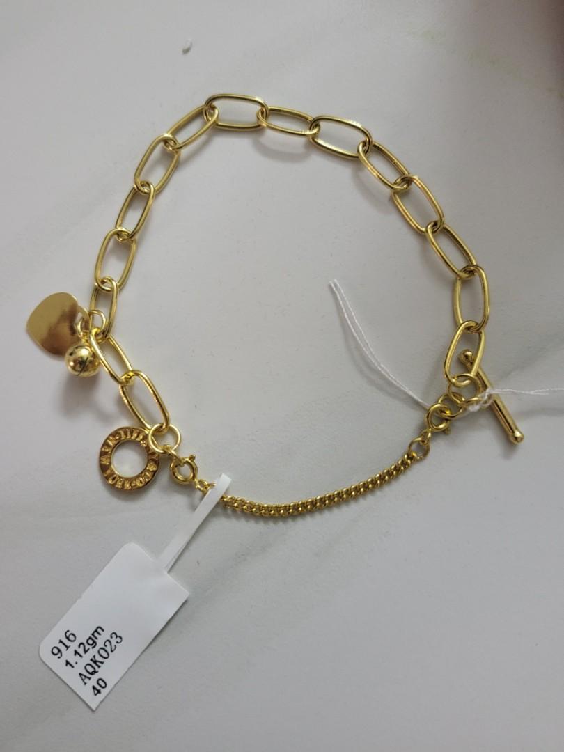 916 Gold Safety Chain for Bracelet Women s Fashion Jewelry