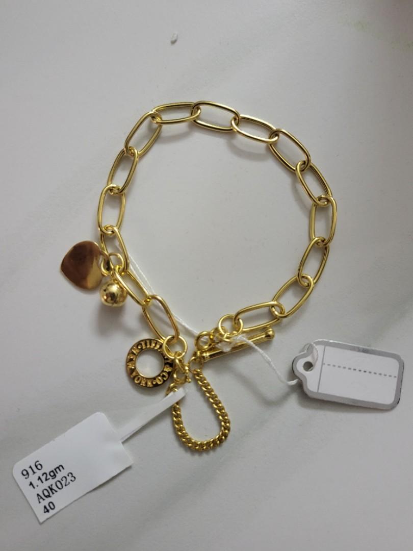 Gold safety chain for bracelet cheap