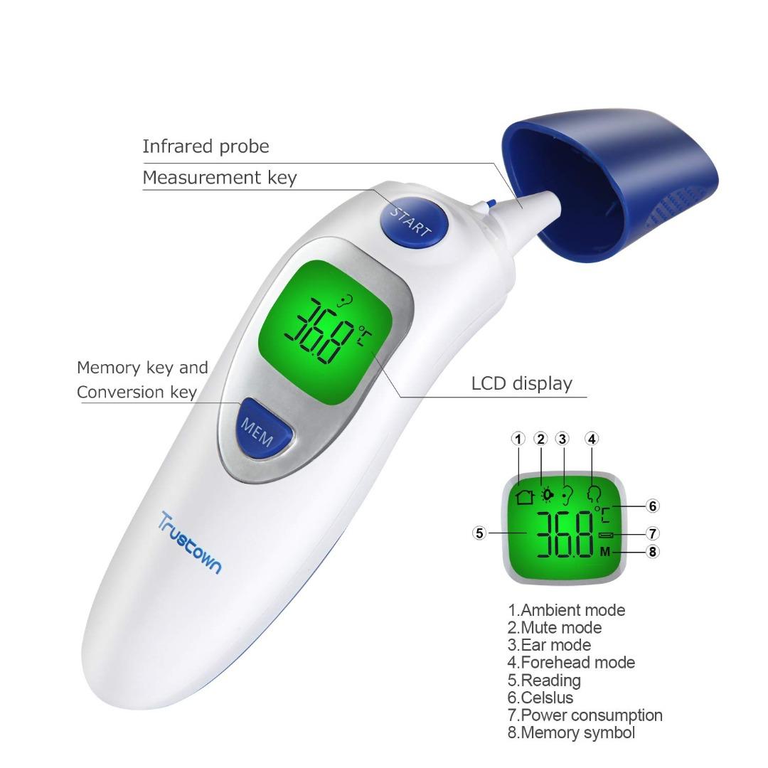 A36 Trustown Contactless Infrared Forehead/Ear Thermometer, Health