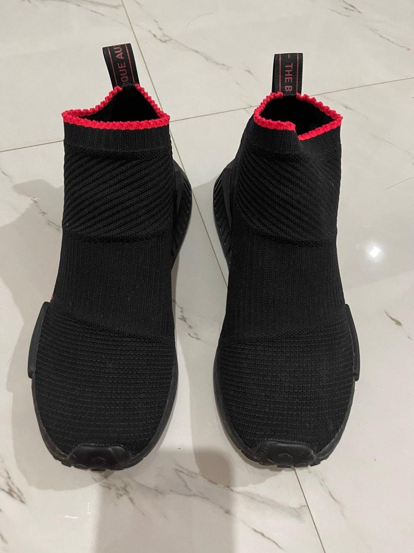 Adidas nmd cs1 pk core black & shock red hot sale