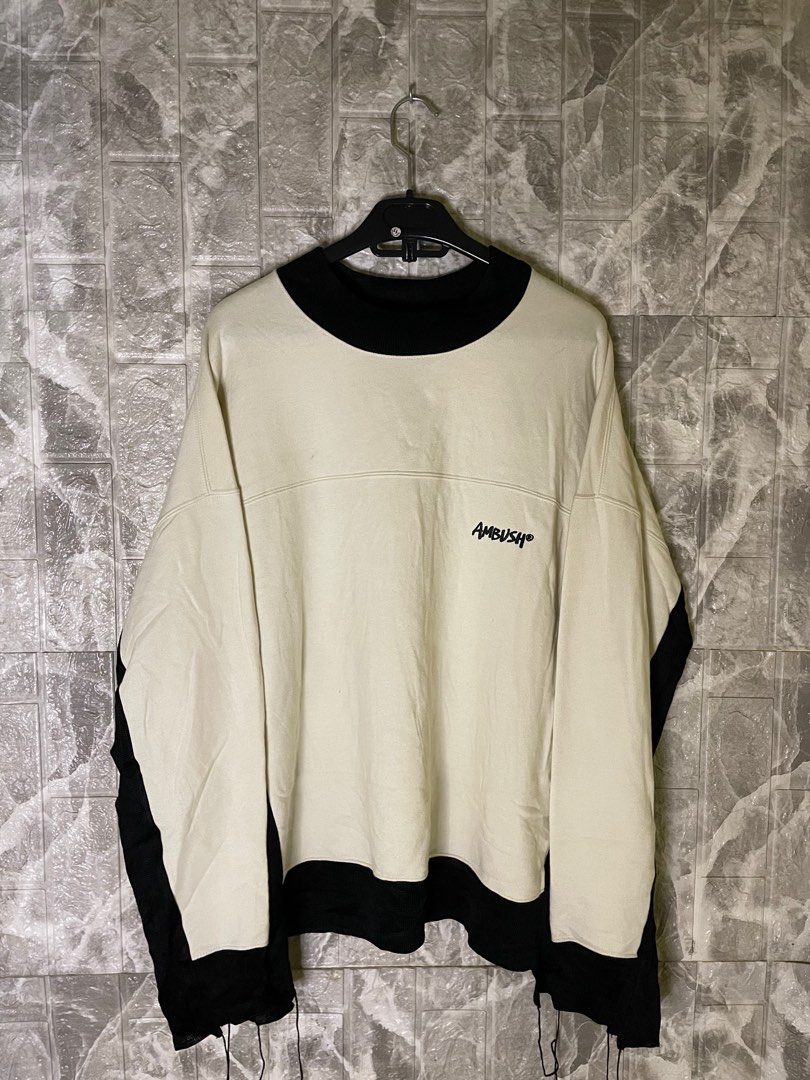 超歓迎された AMBUSH Hoodie 017 PANEL SWEATSHIRT Black/White OLIVE ...