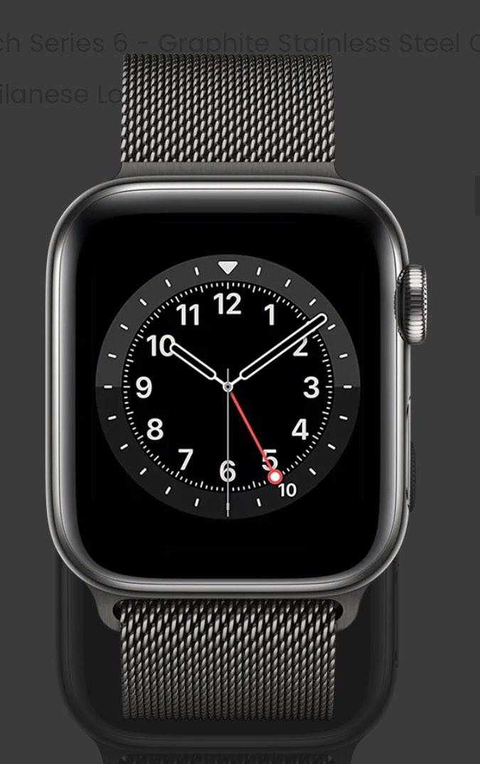Apple watch series 2025 6 graphite milanese loop
