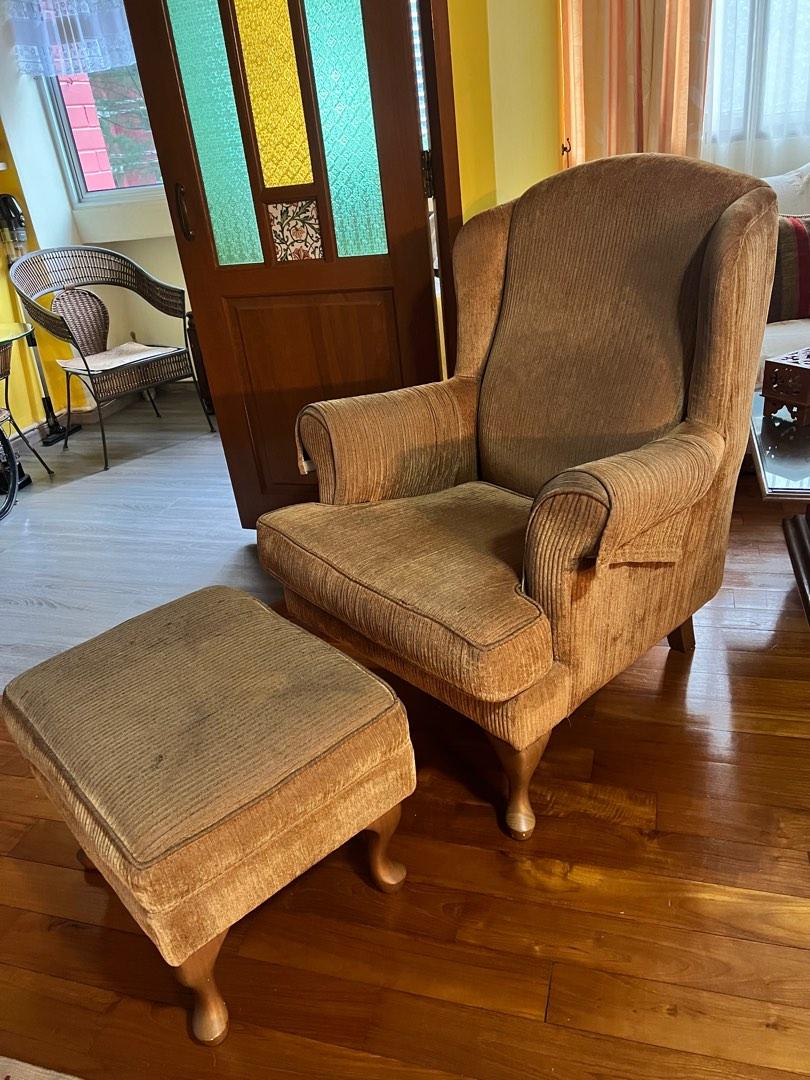 Armchair with leg rest clearance