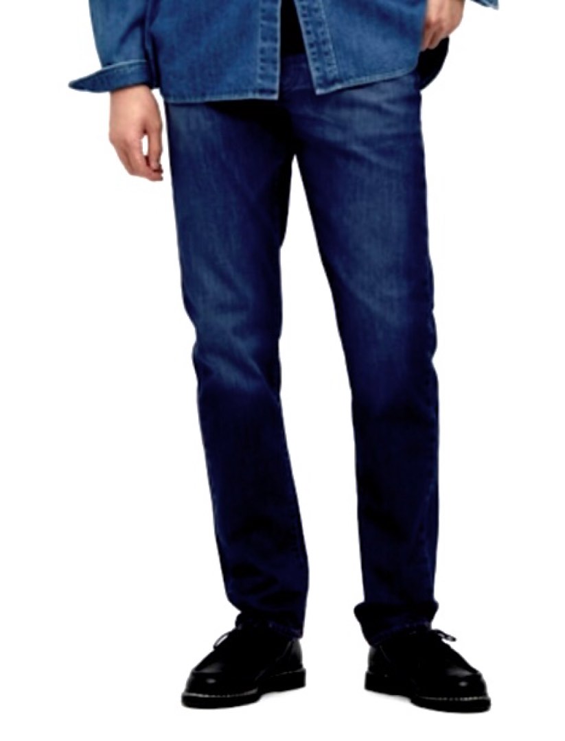 AUTHENTIC UNIQLO SLIM FIT, STRETCH DARK DENIM JEANS, Men's Fashion