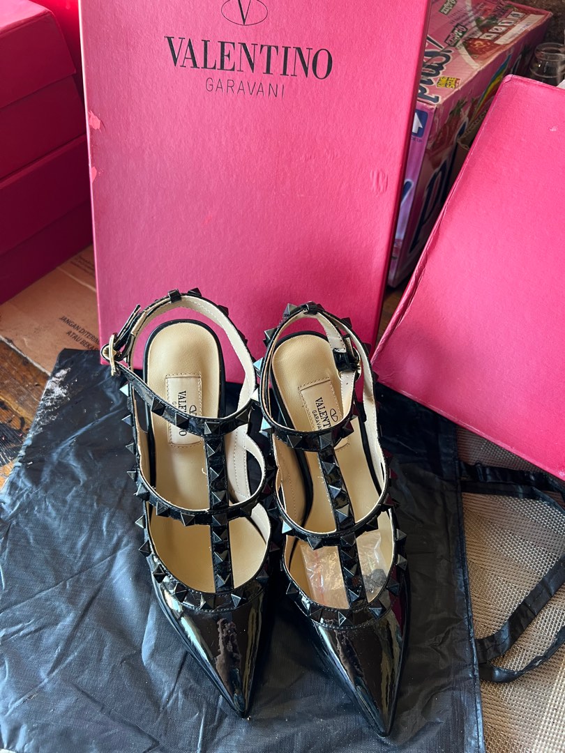 authentic VALENTINO GARAVANI black heels christmas sale
