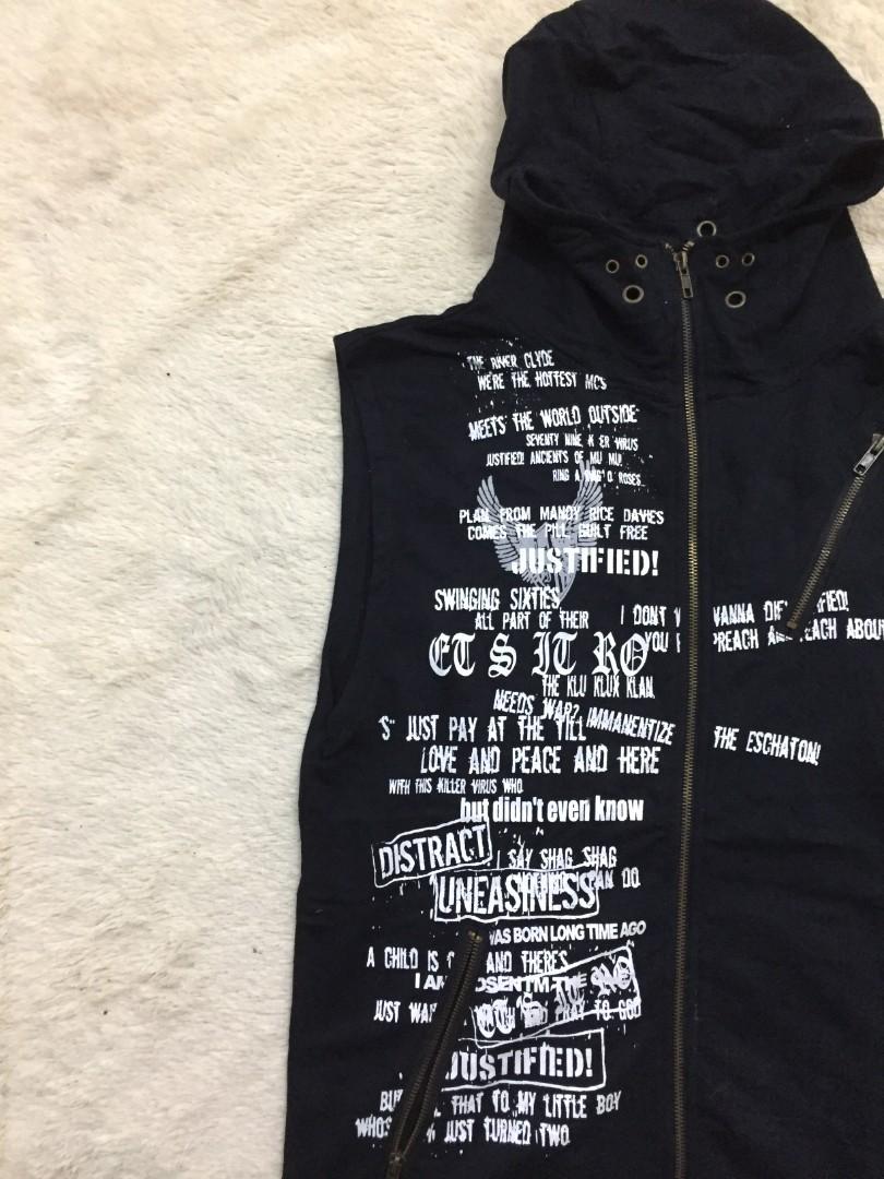 Badger Punk rock Style Sleeveless Hoodie Men s Fashion Tops