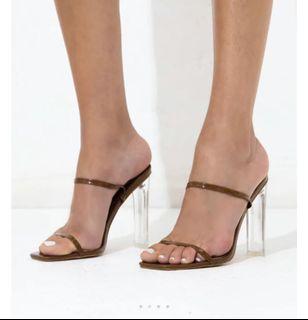 Billini SZ 6/37 walnut brown Block heels shoes  bnib
