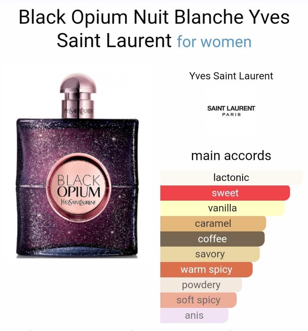 Black Opium Nuit Blanche EDP Beauty Personal Care Fragrance Deodorants on Carousell