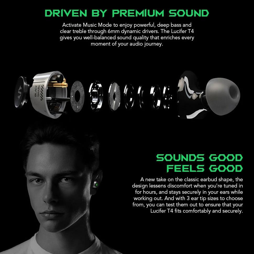 Black Shark Lucifer T4 (TWS: Earbuds) [BNew with 3 months warranty ...