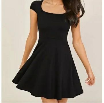 Black Skater Dress (A-line dress), Women's Fashion, Dresses & Sets, Dresses  on Carousell