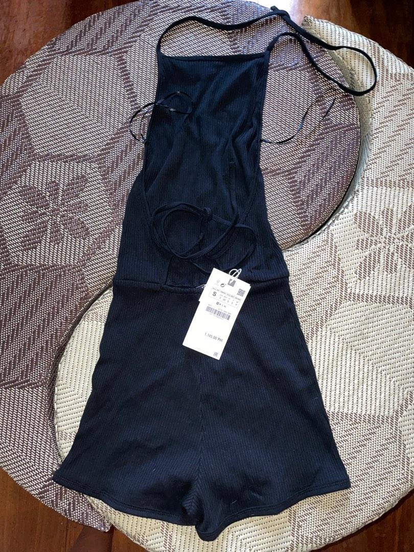 BNEW Zara halter jumpsuit/romper (Category: Rompers) located in Manila. Submitted by boldcloset (Listing ID 1189048157, Image 2). Description: Brand new ribbed Zara halter jumpsuit - super flattering!! - backless - shorts length - can fit up to S.
