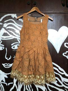 Brown Lace Dress (cottage core)