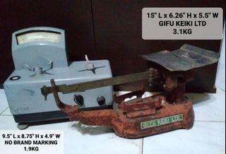 BUY1TAKE 1 Vintage Cast Iron Weighing Scale FREE OLD UNMARKED WEIGHING SCALE (both items are sold as is)
