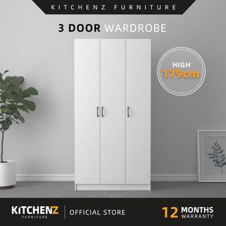 Check out KitchenZ 3 Door Wardrobe Cabinet Storage (Height 179cm & 170cm) HMZ-FN-WD-6001/6021 for RM139.00 - RM339.00.