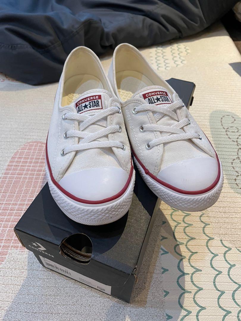 White best sale ballet converse