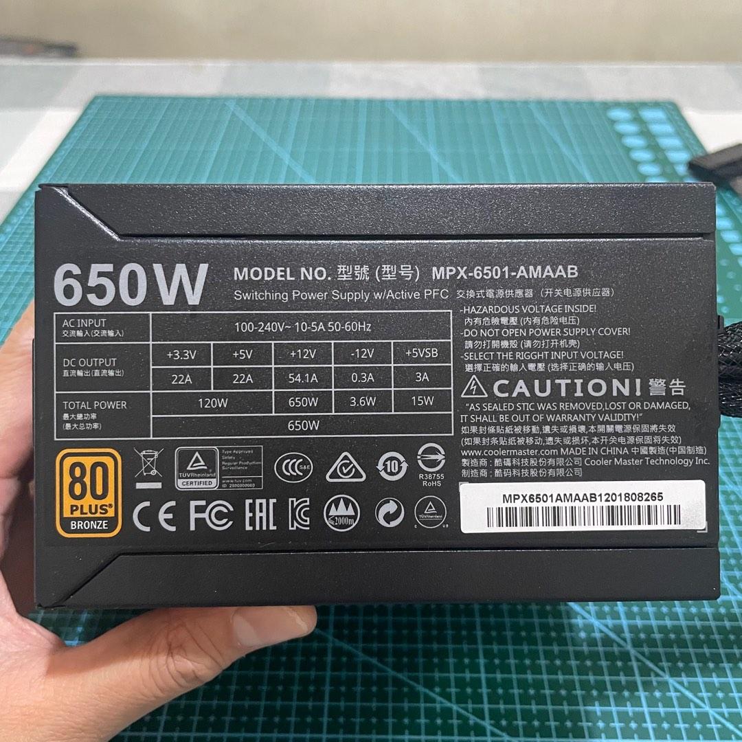 Coolermaster 650W PSU Power Supply, Computers & Tech, Parts ...