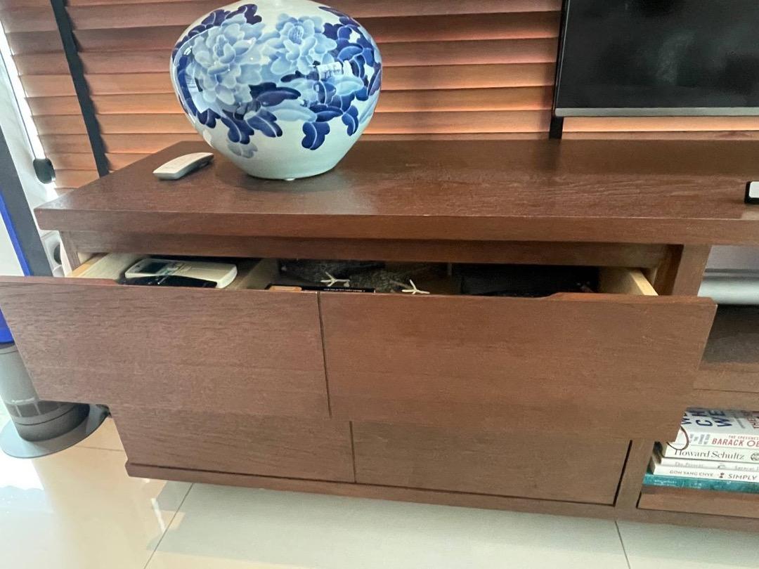 Customised Real Wood TV Console, Furniture & Home Living, Furniture, TV