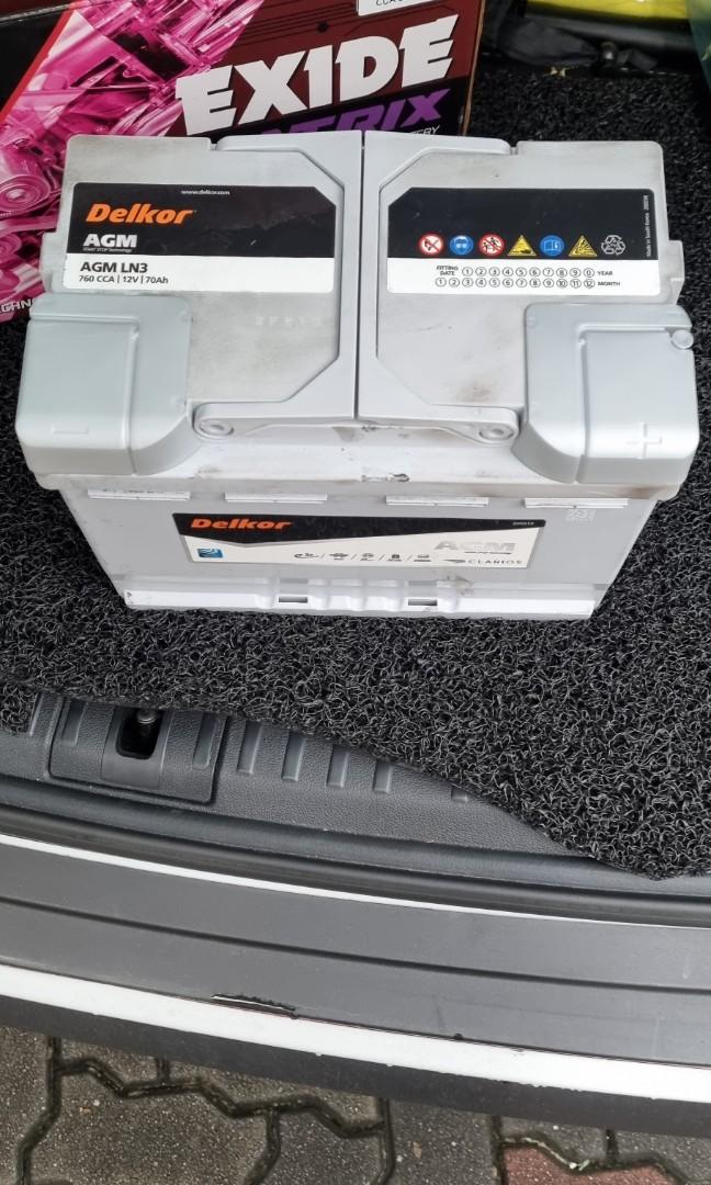 DELKOR CAR AGM BATTERY, Everything Else on Carousell