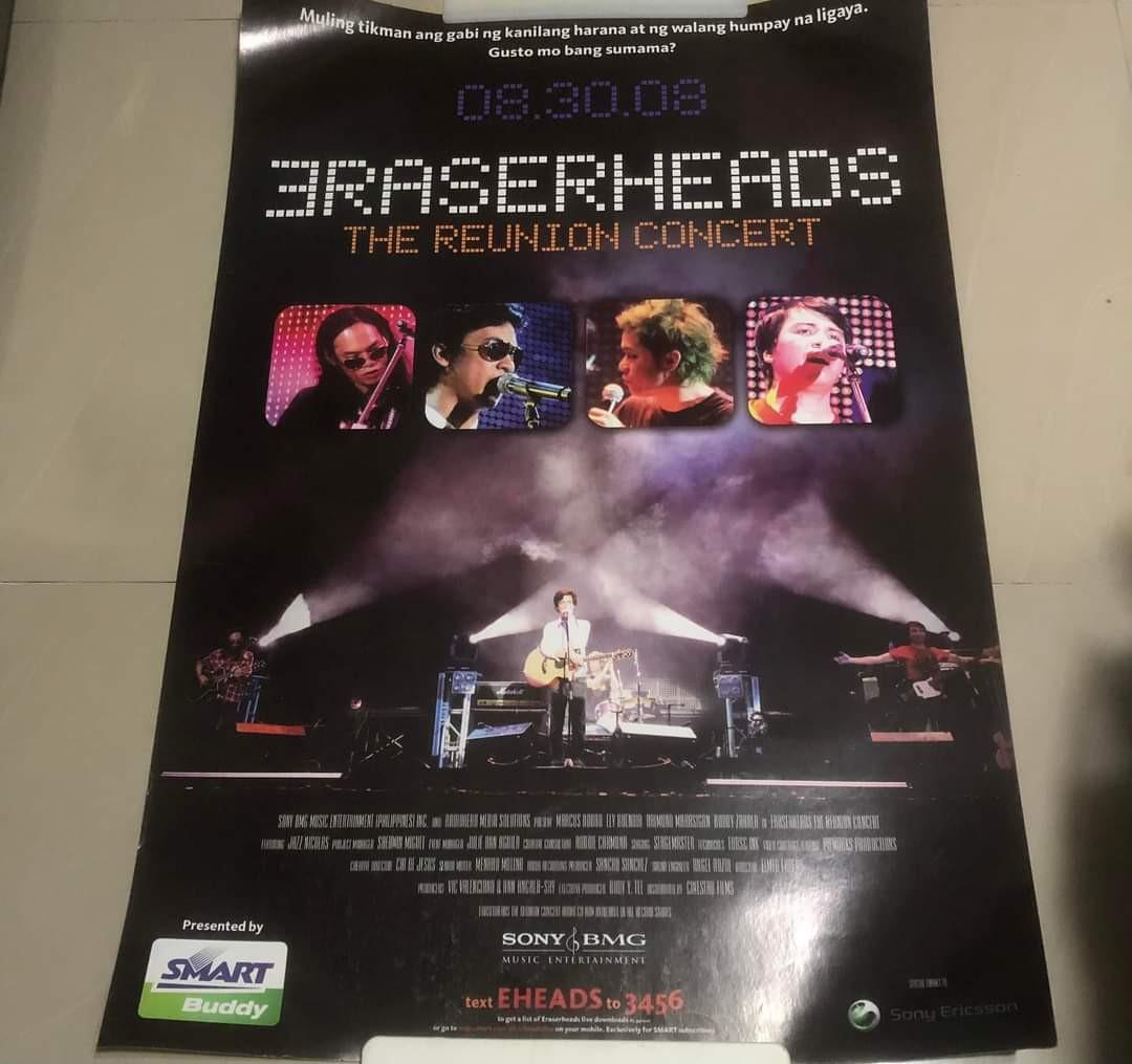 ERASERHEADS 2008 THE REUNION CONCERT BIG POSTER 26x38, Hobbies & Toys, Toys & Games on Carousell