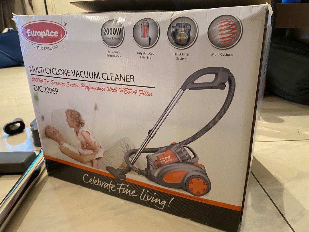 EuropAce multicyclone vacuum 2000W with HEPA filter, TV & Home