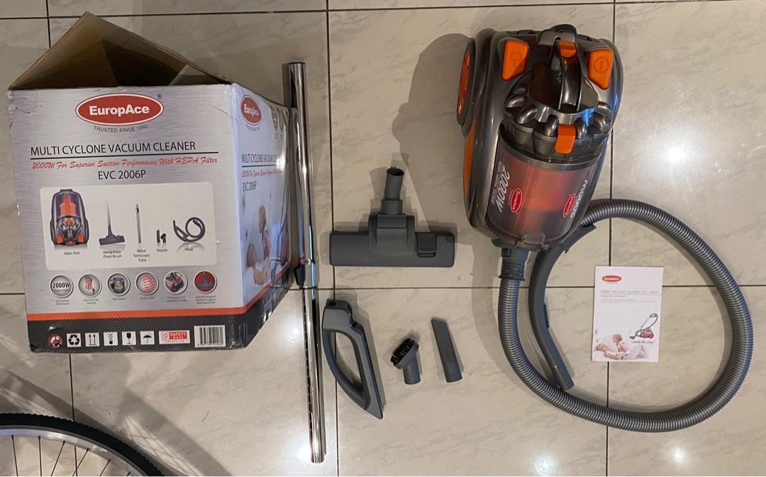 EuropAce multicyclone vacuum 2000W with HEPA filter, TV & Home