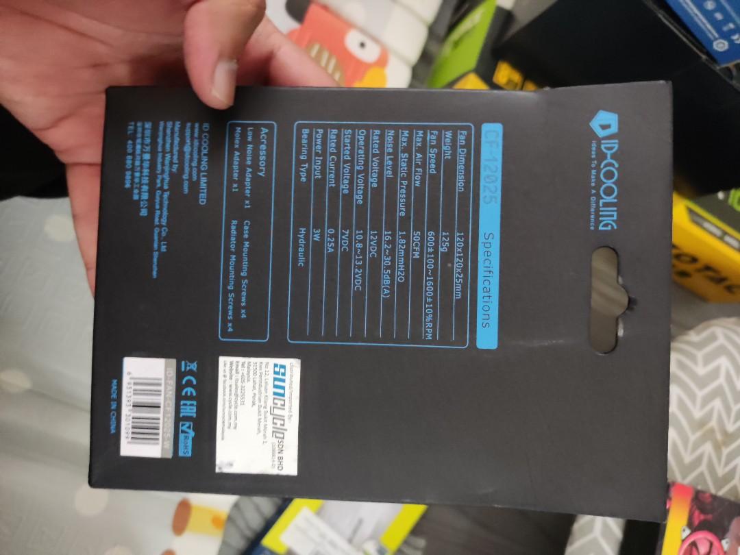 Fan ID cooling, Computers & Tech, Parts & Accessories, Computer Parts ...