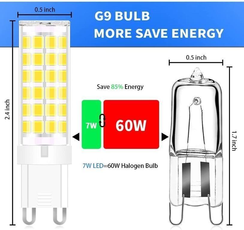 LAKES G9 LED Bulb, 7W (equivalent To Halogen Bulb), Non-dimmable, Beam Angle 360 Degrees, 3000K Warm White, Energy Saving Bulbs, Packs, Furniture Home Living, Lighting Fans, Lighting Led