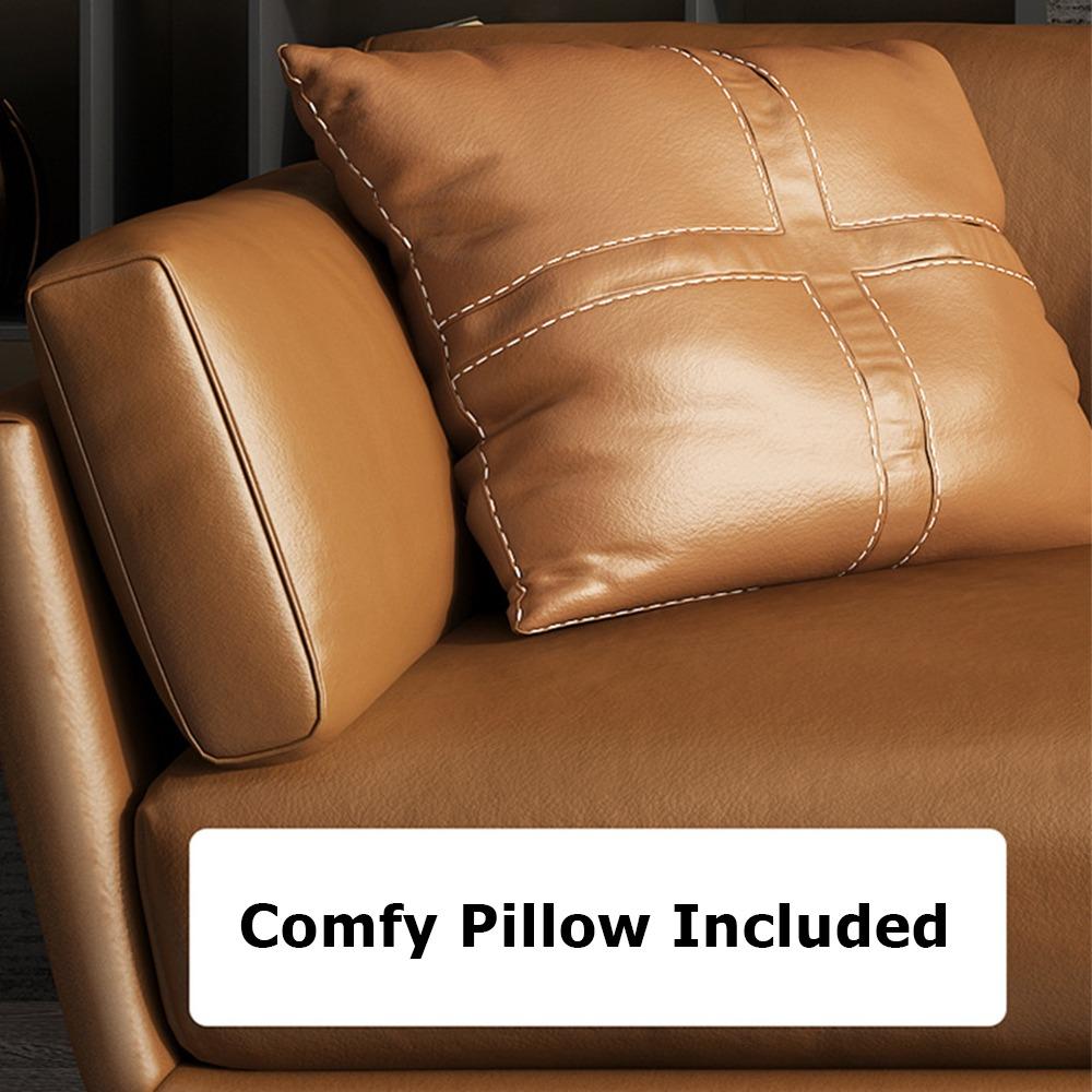 Faux Leather Sofa with Ottoman Single Seater Two Seater Three Seater, Furniture & Home