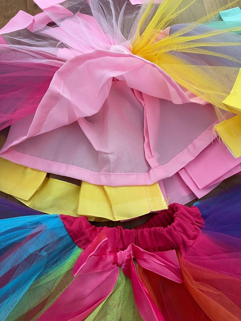 Girls rainbow top tulle skirt