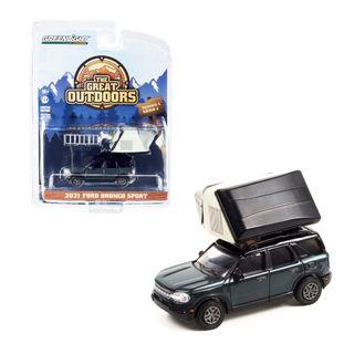 Greenlight 1/64 Scale 2021 Bronco Sport with Modern Rooftop Tent The Great Outdoor Die-cast Car
