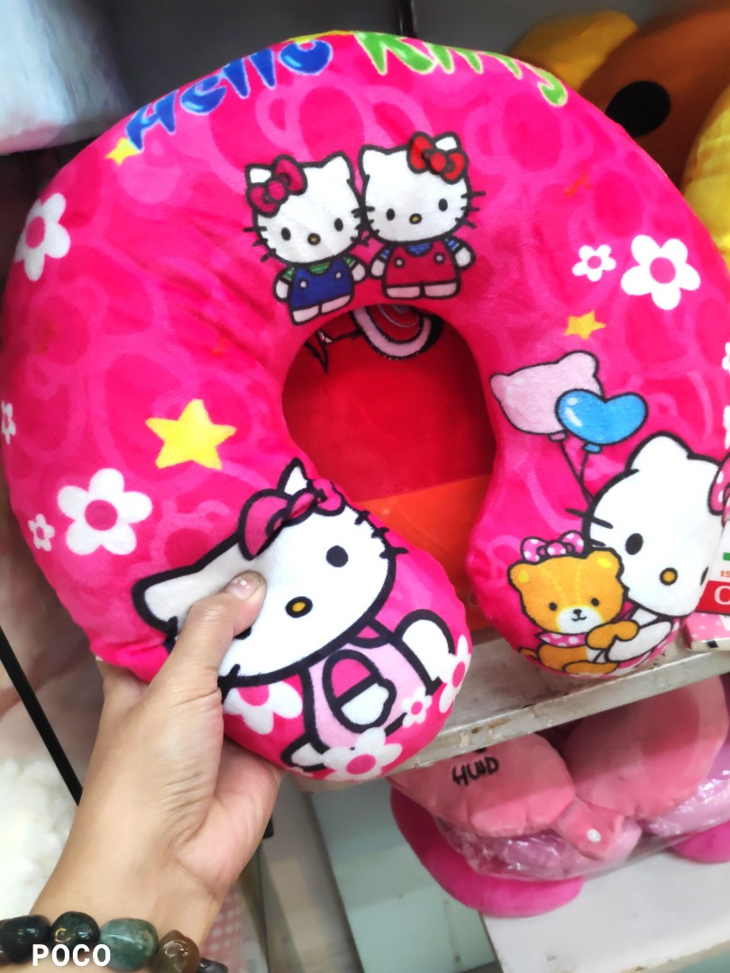 HELLO KITTY NECK PILLOW, Furniture & Home Living, Home Decor, Cushions