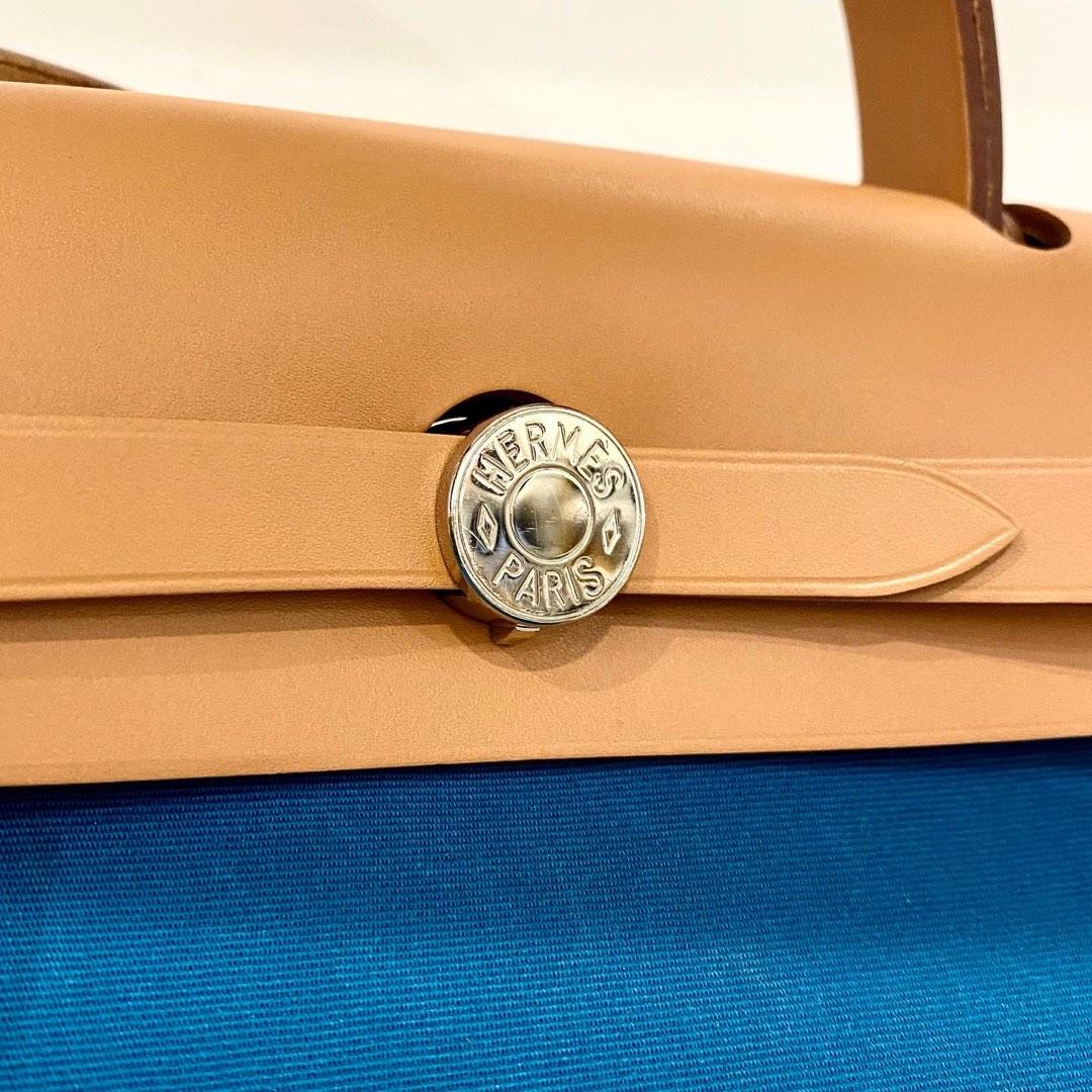 Hermes Blue Izmir Herbag Zip 31 Shoulder Bag
