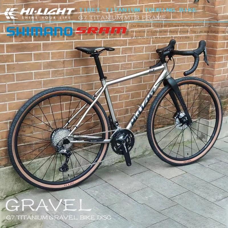 hilight titanium gravel bike travel bike hybrid bike G7 frameset 1960 complete bike 2760 disc brake Shimano groupset customization available PM US now. Sports Equipment Bicycles Parts Bicycles on Caro...