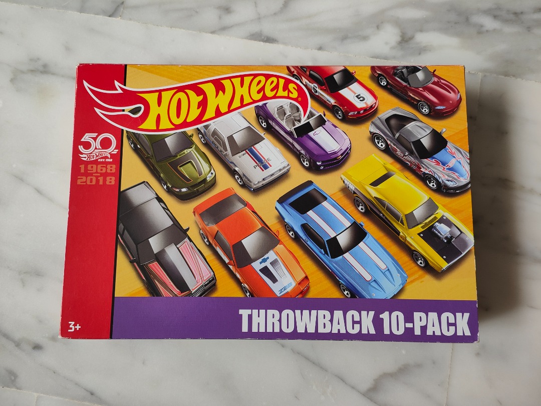 Hot Wheels 2018 50th Anniversary Throwback Series 10 Pack Hobbies