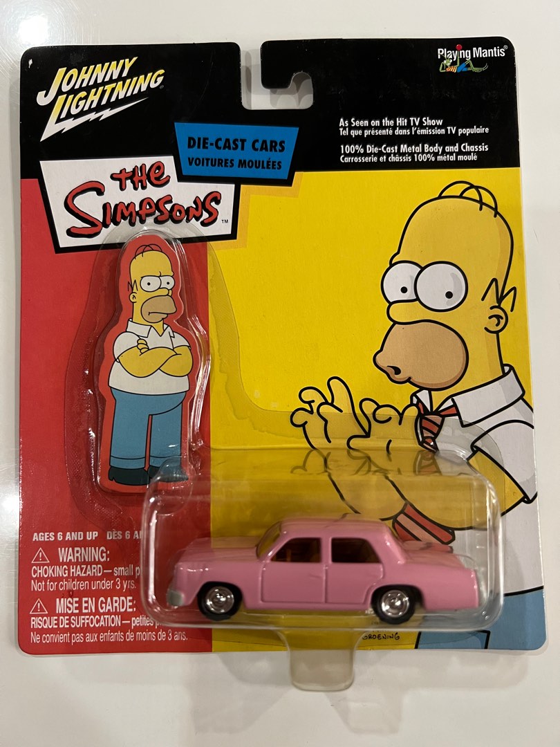 Johnny Lightning The Simpsons Homer’s Car (Pink), Hobbies & Toys, Toys