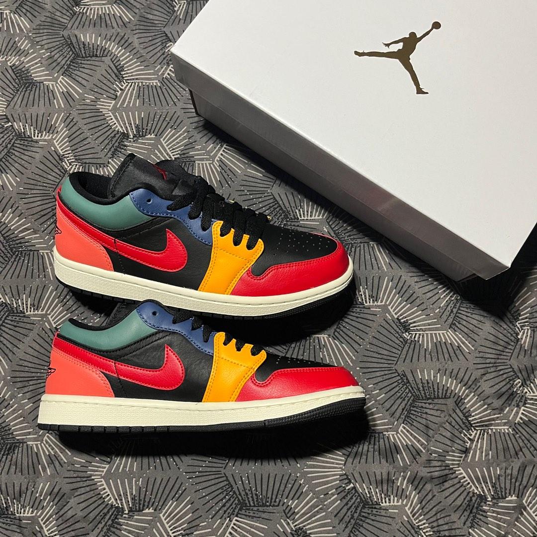 Air Jordan 1 Low Black Multi Color Womens Women s Fashion
