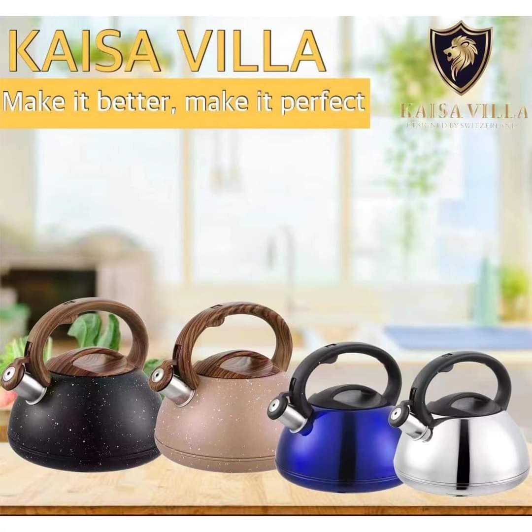 KAISAVILLA 3L WHISTLING KETTLE (Category: Coffee & Tea Tableware) located in Manila. Submitted by imeldacsantiago (Listing ID 1189112585, Image 2). Description: KAISAVILLA 3L WHISTLING KETTLE CODE JUYA10082026 PRICE 730 CUT OFF OF ORDERS 11AM (SAME DAY DELIVERY WITHIN MANILA AREA) VIA GRAB, LALAMOVE MOP: COD (MANILA AREA, CAVITE,BULACAN NEXT DAY DELIVERY) GCASH (MANILA, CAVITE, BULACAN AREA, SAME DAY DELIVERY) BDO REMITTANCE CENTERS PLS PM US FOR