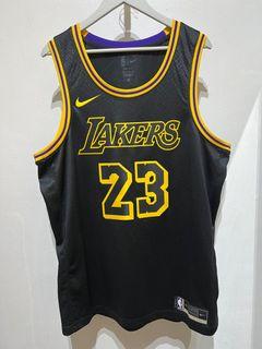 Majestic LeBron James Los Angeles Lakers #23 Gold V-Neck T-Shirt, XL