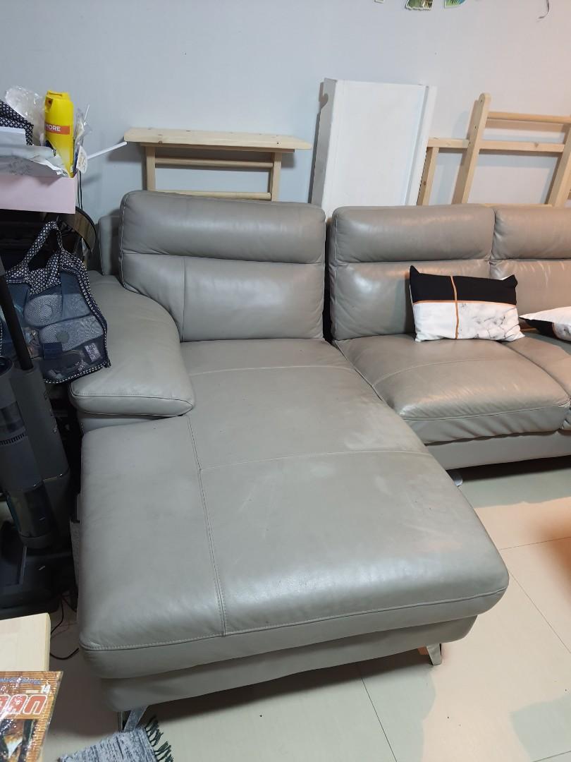 Light gray cheap leather furniture