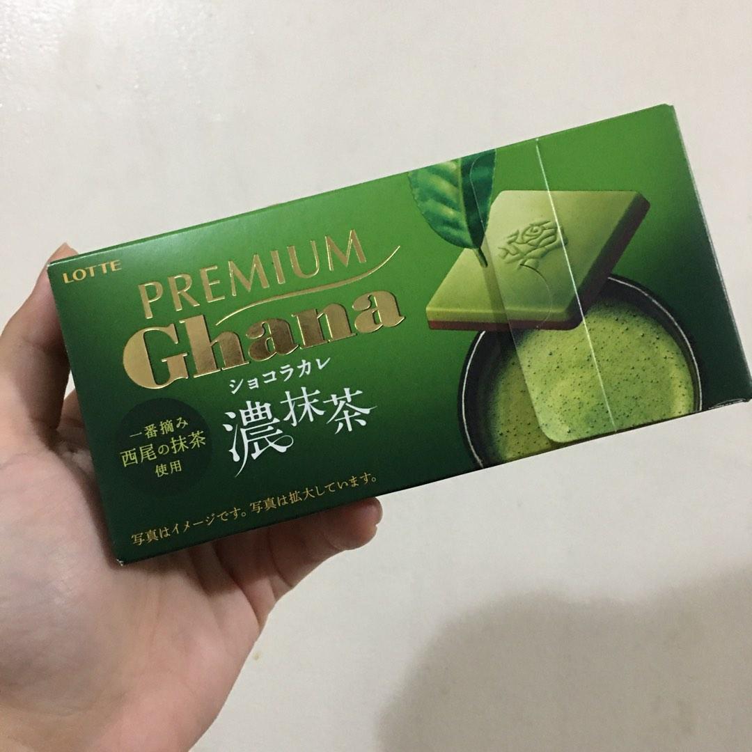 Lotte Premium Ghana Chocolate with Thick Nishio Matcha, Food & Drinks