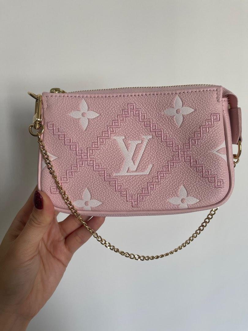 Louis Vuitton Mini Pochette Accessoires Empreinte Broderies Pink M81140  NEW!