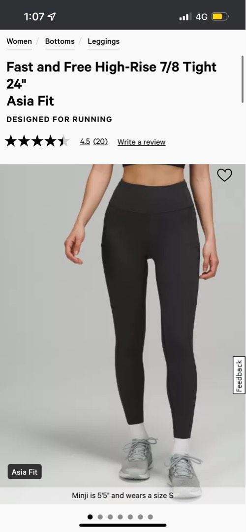 lululemon Fast and Free High-Rise Tight 24” Asia fit, Women's Fashion,  Activewear on Carousell