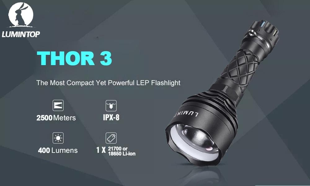 Lumintop Thor 3 LEP Flashlight_2500 Meters Throw