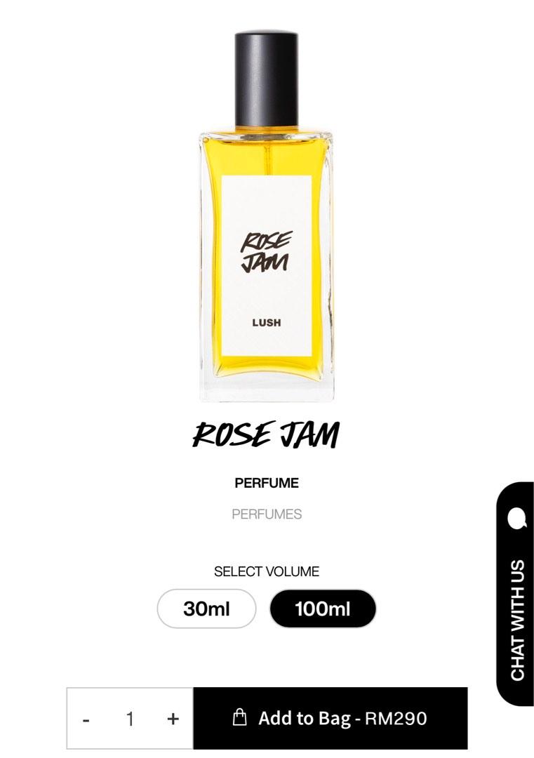 LUSH Rose Jam Perfume (100ml), Beauty & Personal Care, Fragrance & Deodorants on Carousell