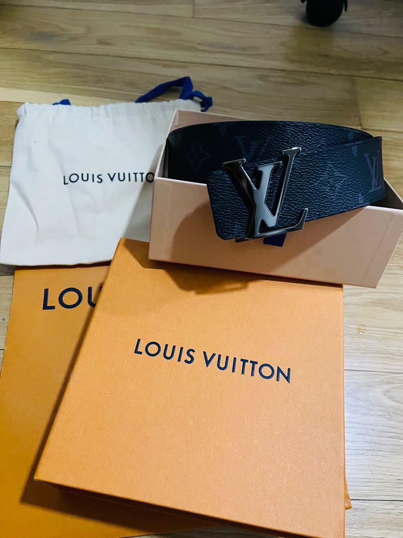 Shop Louis Vuitton Lv initials 40mm matte black belt (M0449Q