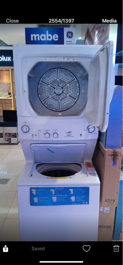 MABE STACKABLE WASHER AND DRYER MCL1540EEBXO, TV & Home Appliances